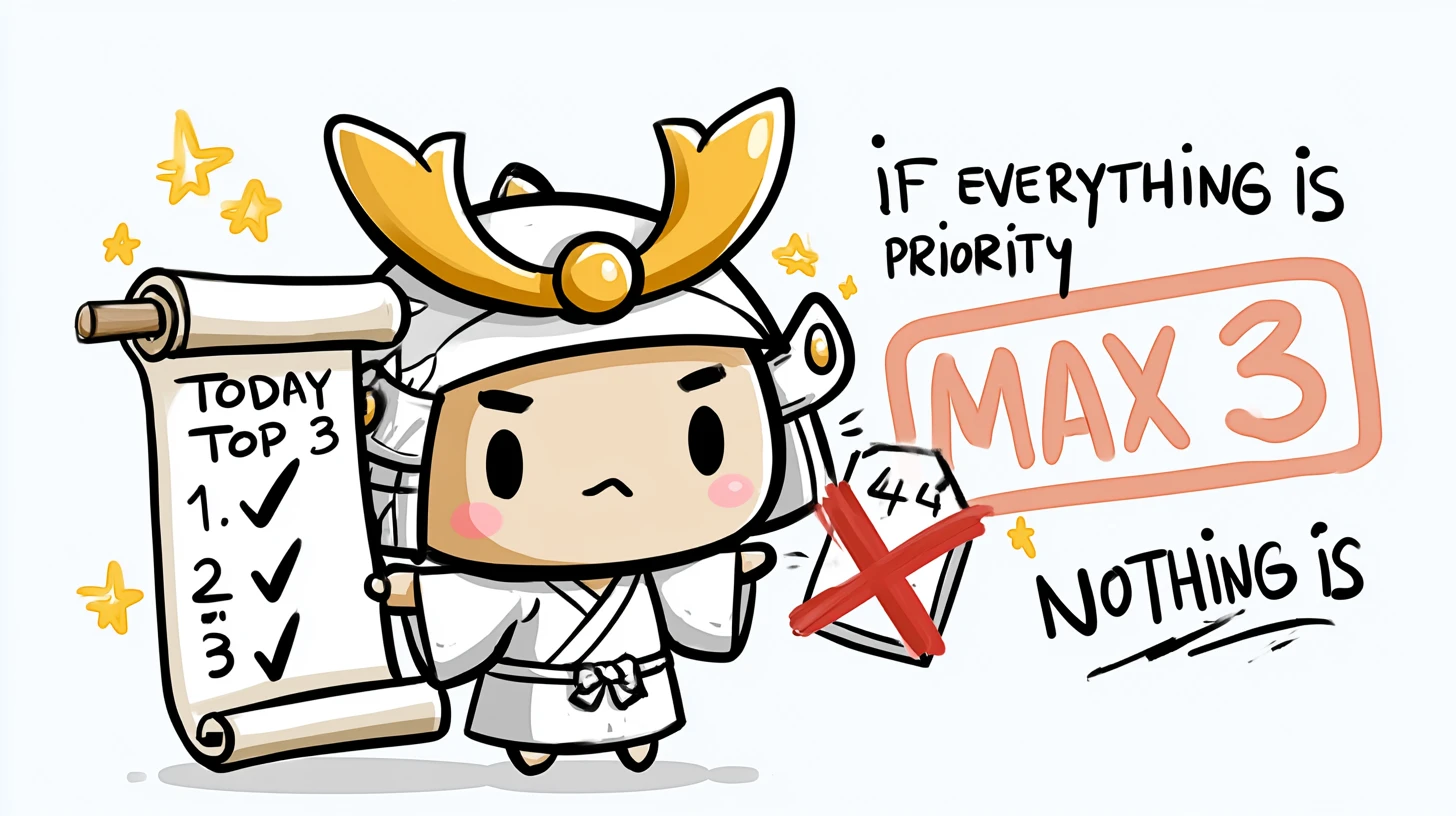 The Top 3 rule: why 4 priorities = 0 priorities